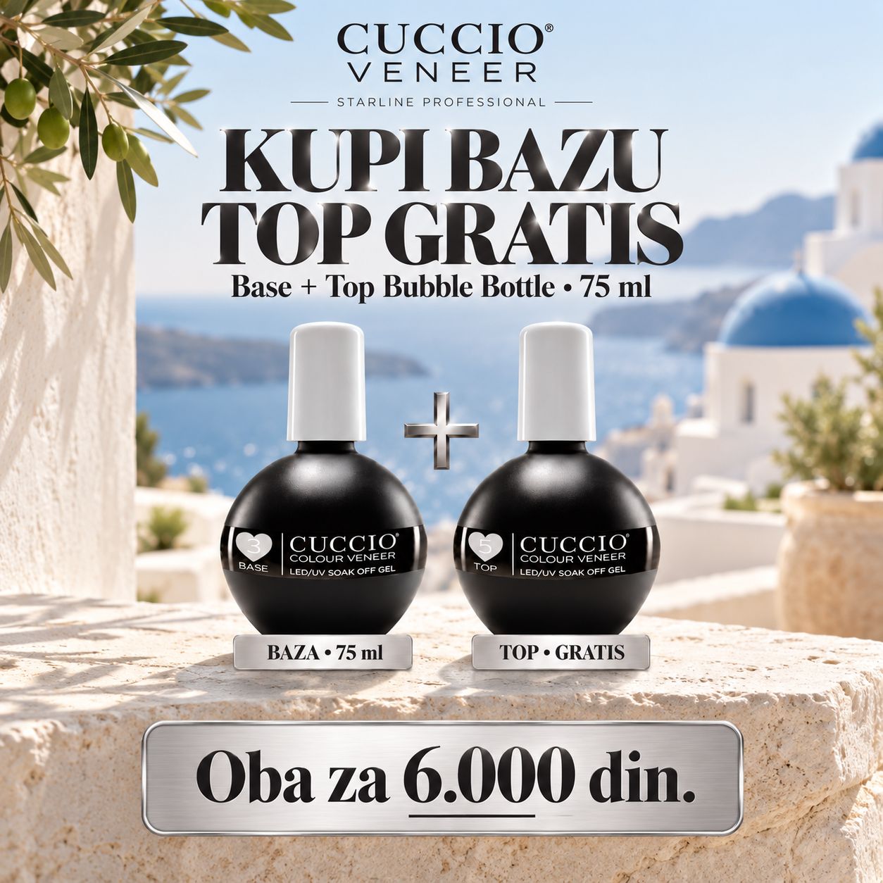 Base Coat 75 ml  / Top Coat 75 ml FREE