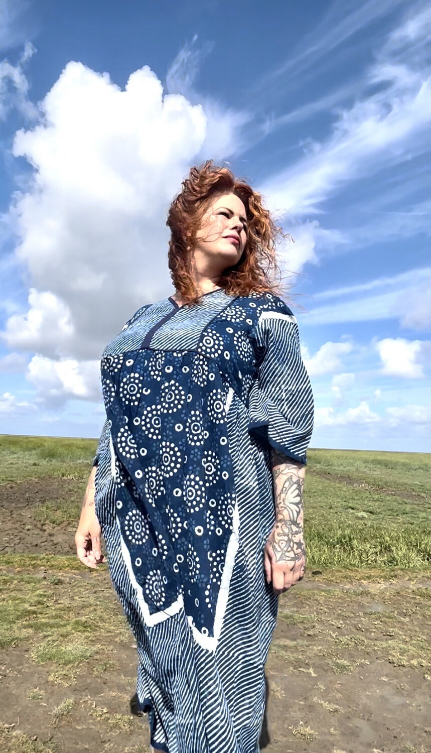 Jurk Katoen Blockprint