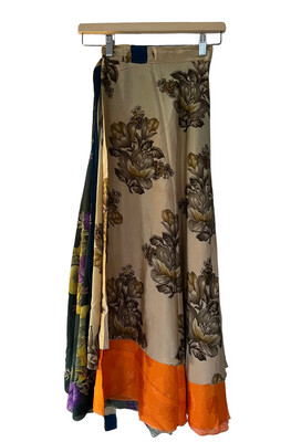 Zijden Wikkelrok/ Silk Wraparound Gipsy Skirt