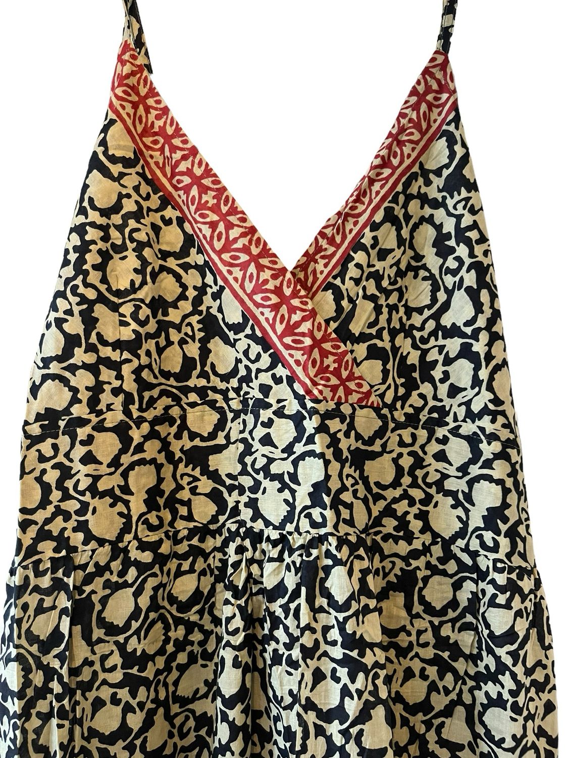 Lange Blockprint Jurk