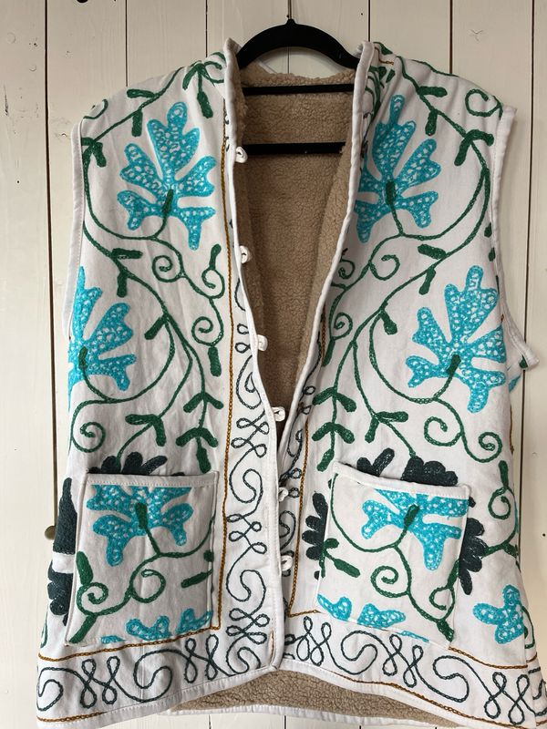Suzani gilet gevoerd