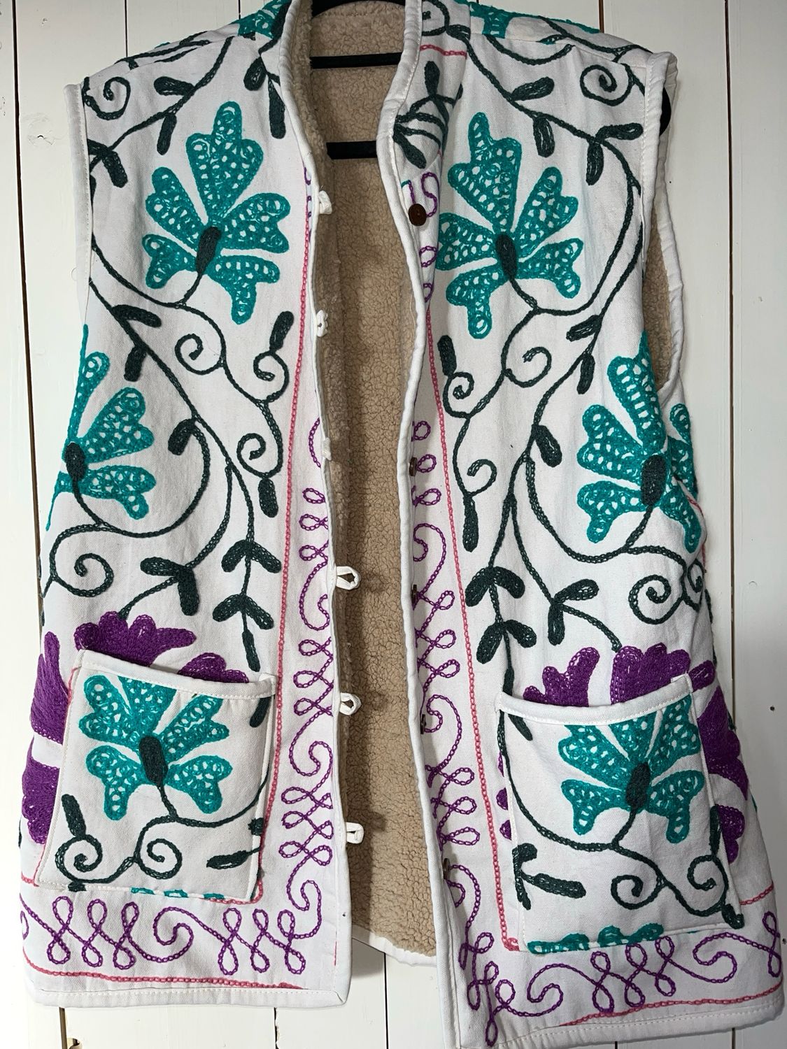 Suzani gilet gevoerd
