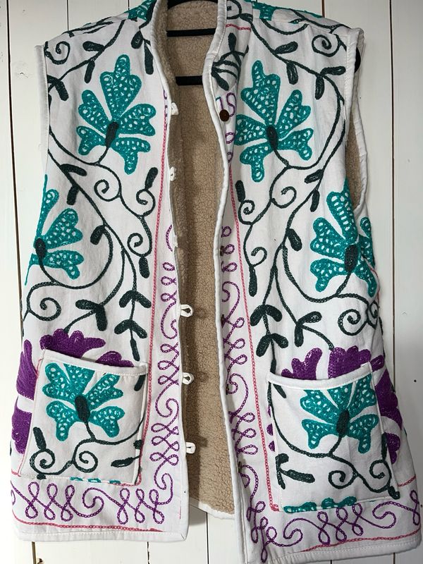 Suzani gilet gevoerd