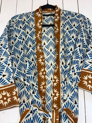 Kimono Blockprint katoen lang Kimono Blockprint katoen lang