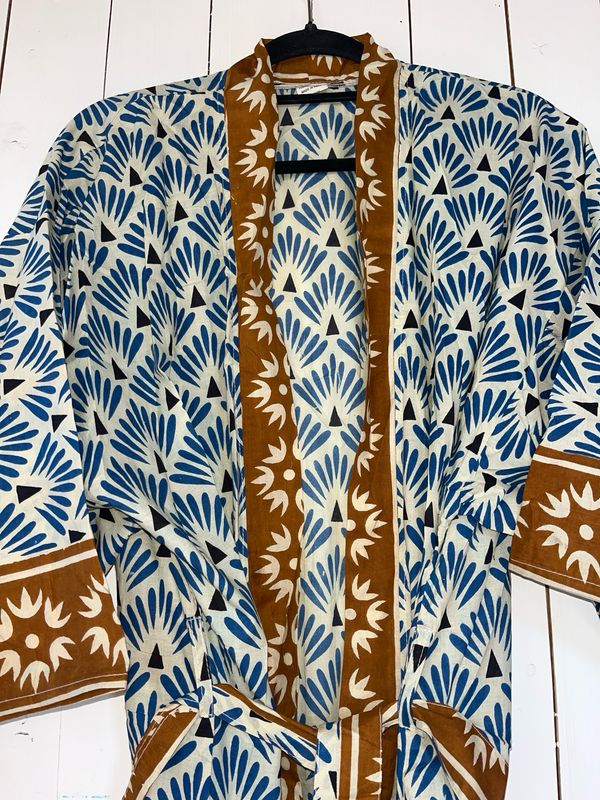Kimono Blockprint katoen lang Kimono Blockprint katoen lang
