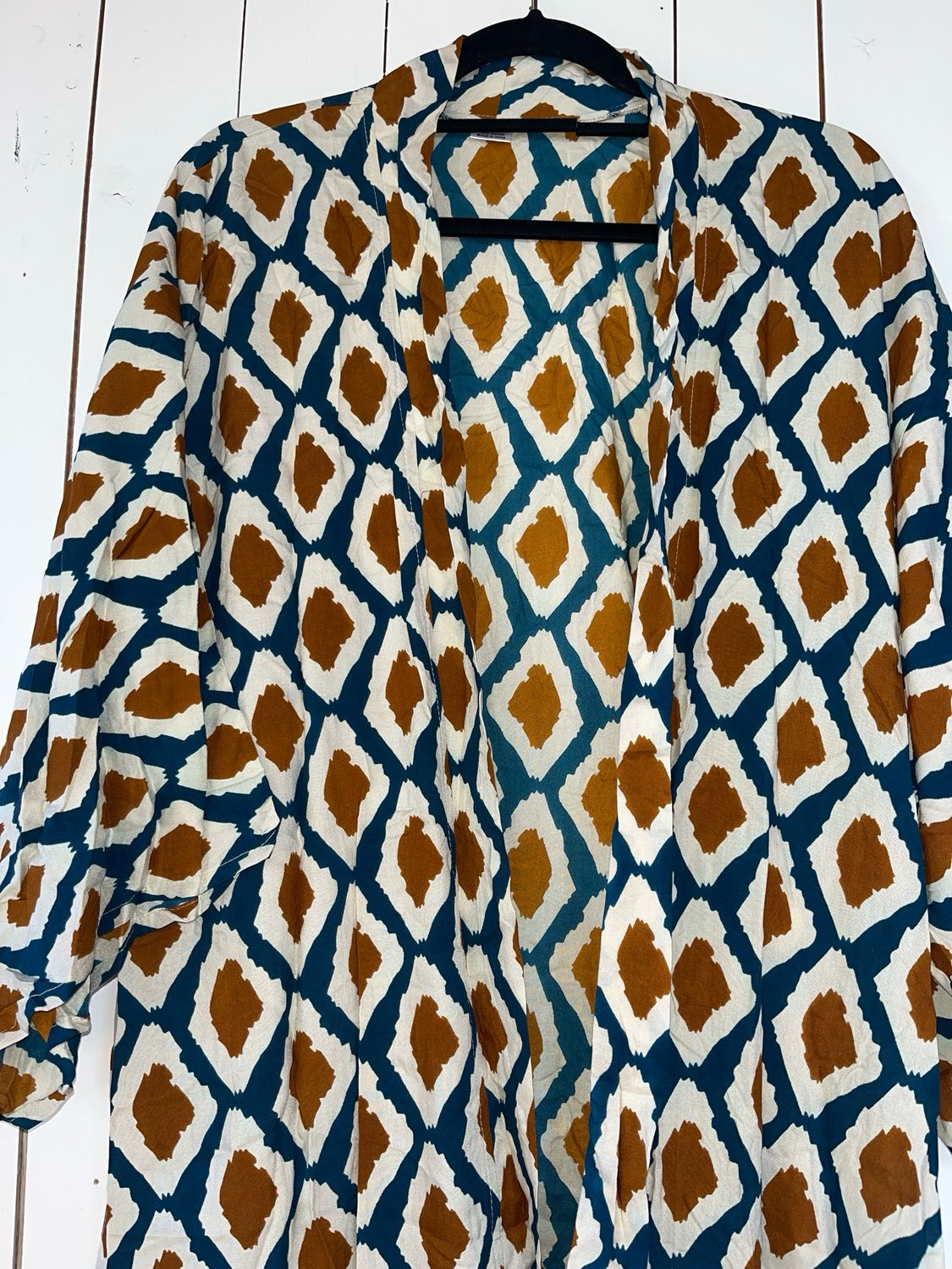 Kimono Blockprint katoen lang