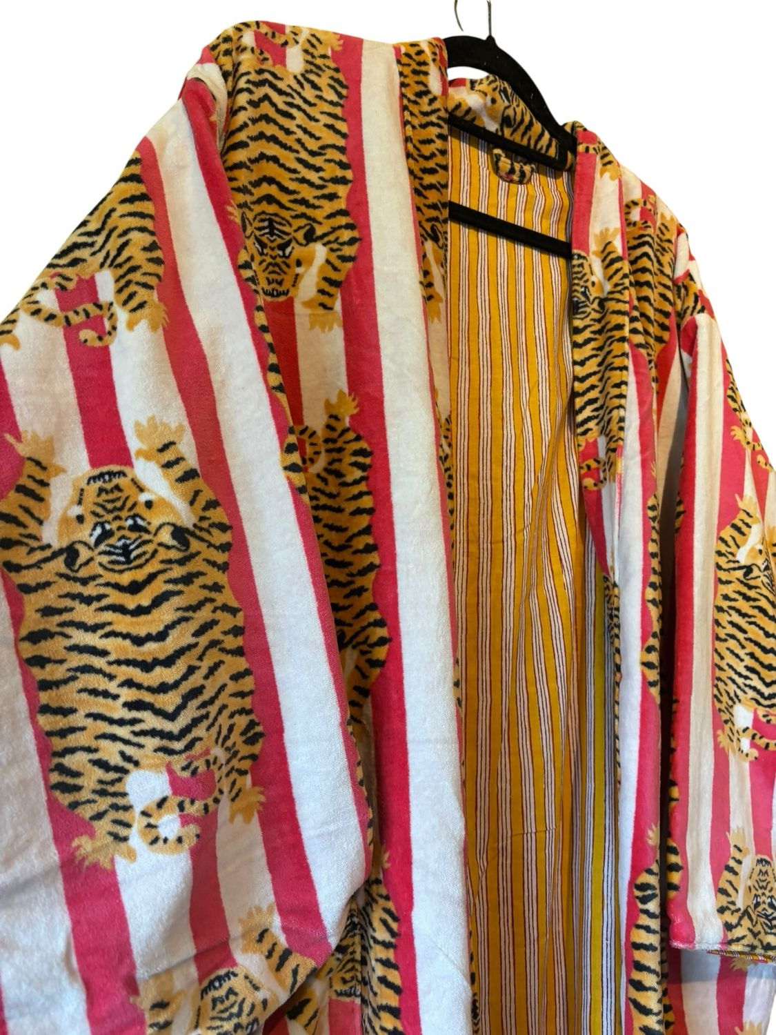 Lange fluwelen kimono