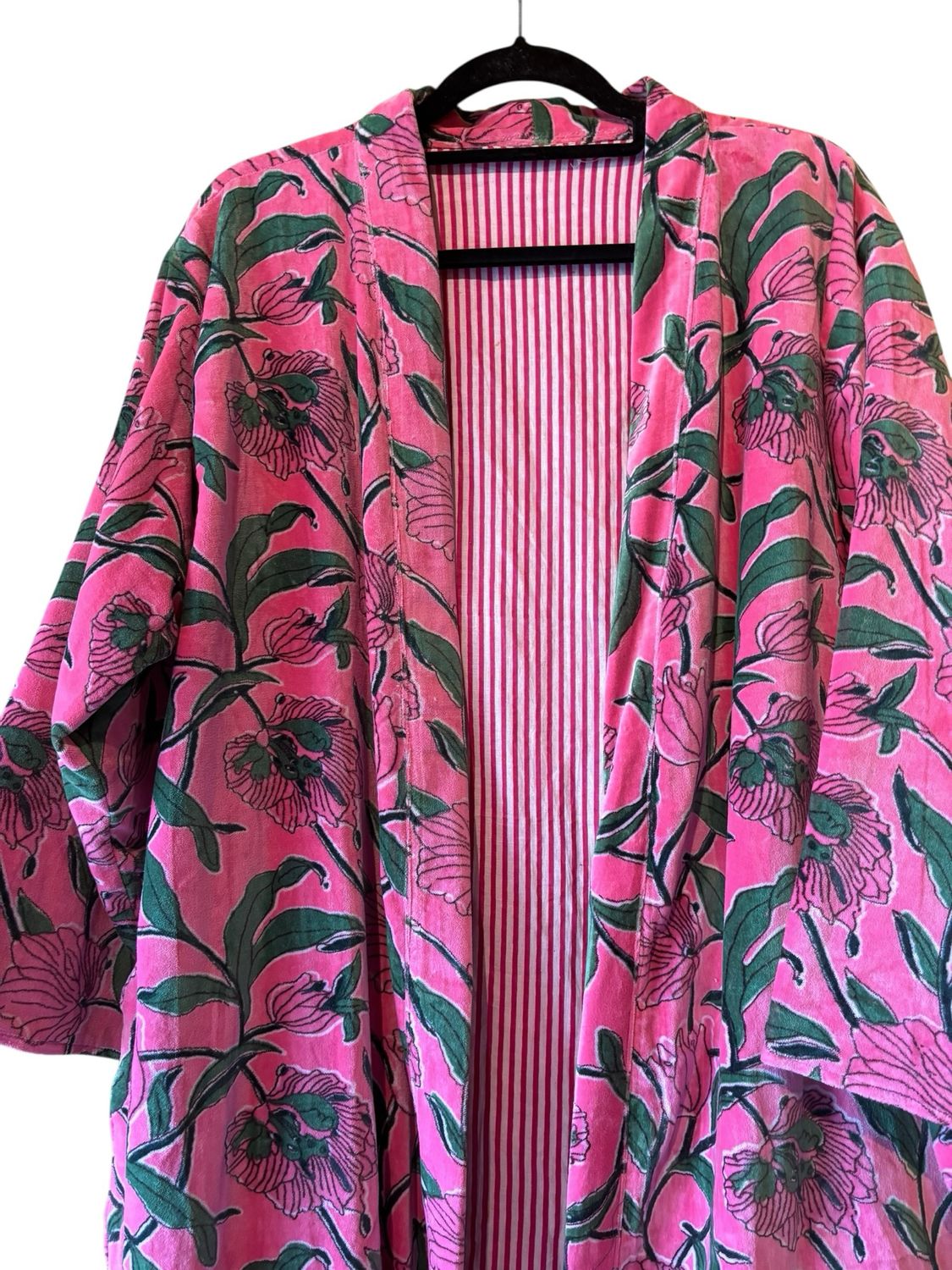 Lange fluwelen kimono
