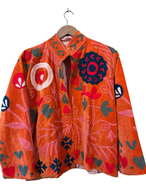 Fluwelen suzani jasje