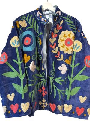 Fluwelen suzani jasje