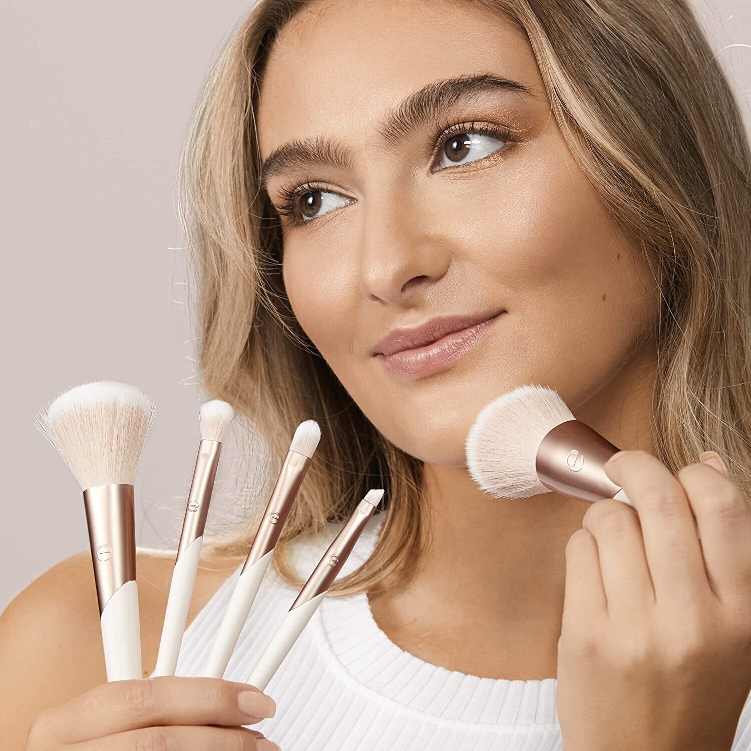 EcoTools Luxe Natural Elegance Professional Face Makeup &amp; Foundation Brush Set