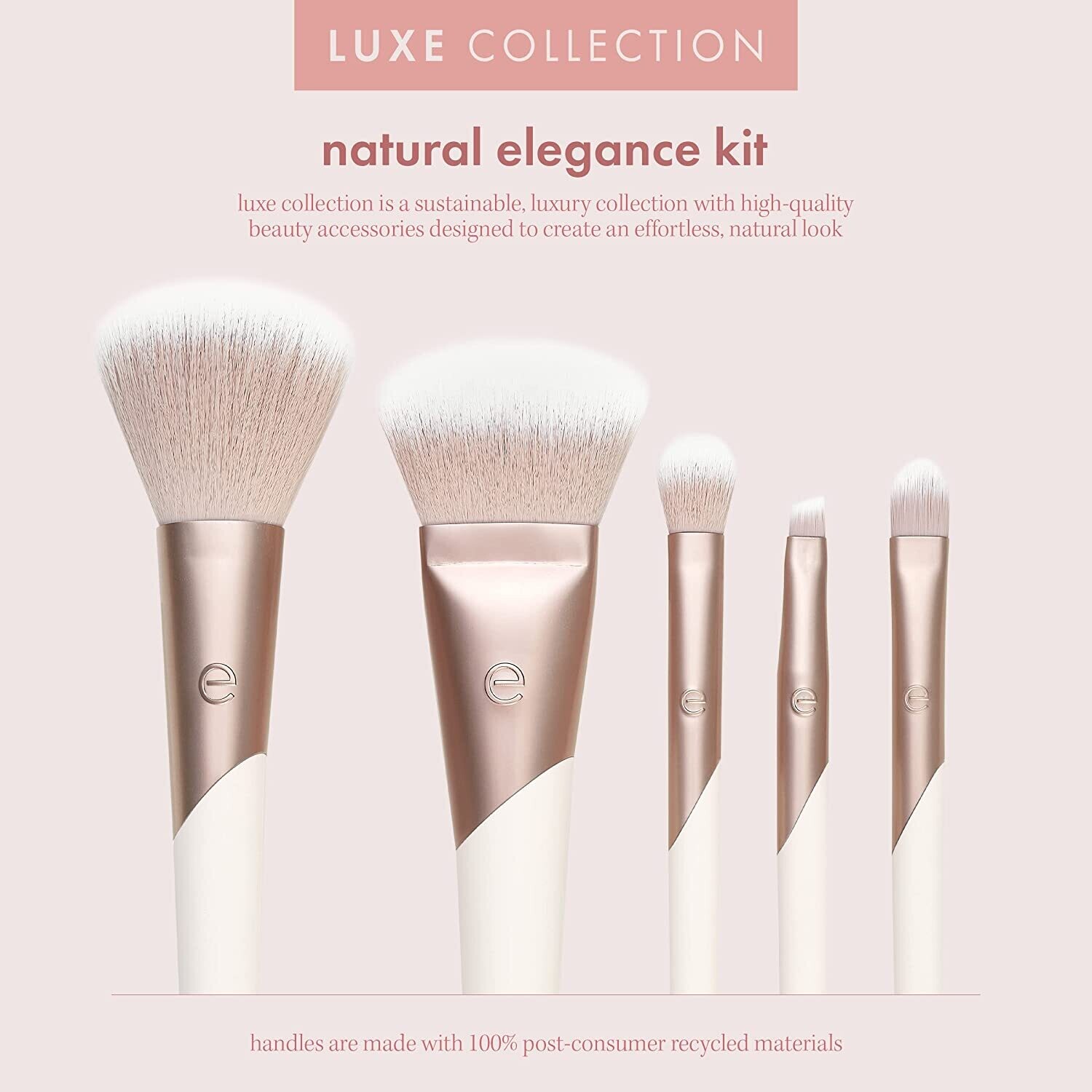 EcoTools Luxe Natural Elegance Professional Face Makeup &amp; Foundation Brush Set