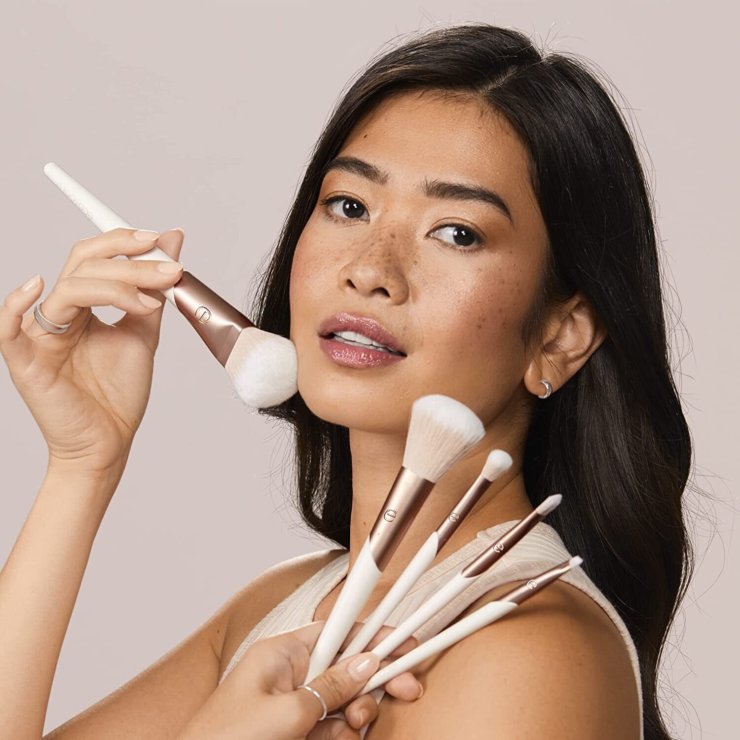 EcoTools Luxe Natural Elegance Professional Face Makeup &amp; Foundation Brush Set