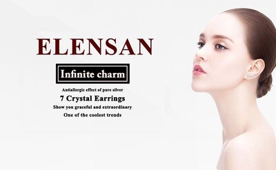 Earring for Women Cartilage 7 Crystals Ear Cuffs Hoop Climber S925