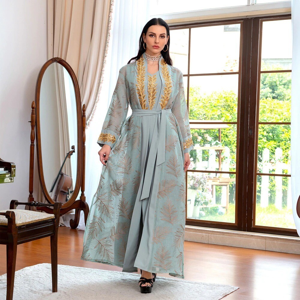 New Elegant Women&#39;s Fashion Dresses Set Turkey Style