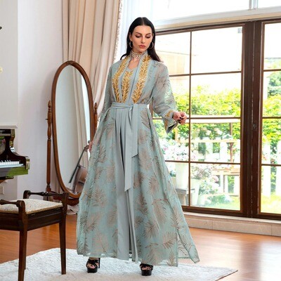 New Elegant Women&#39;s Fashion Dresses Set Turkey Style