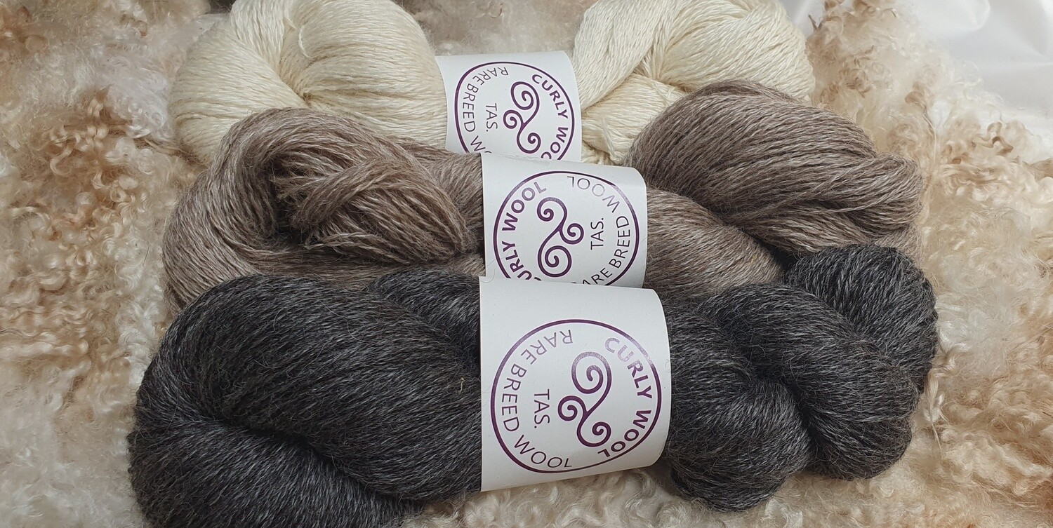 Curly Wool Yarn - 4 Ply