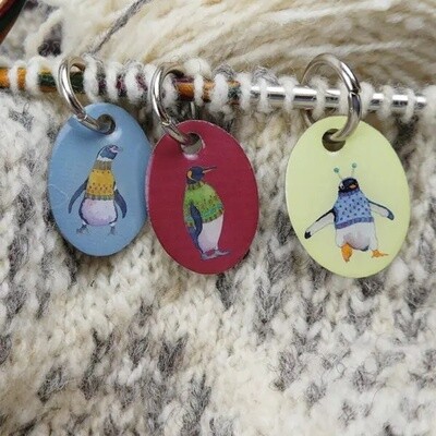 Penguins in Pullovers - 6 stitch markers