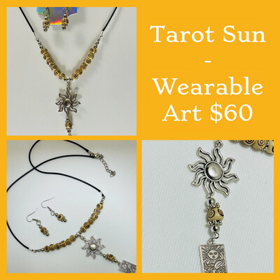 Tarot Sun Necklace And Earring Set