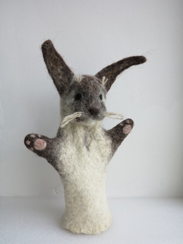 Woodland animal puppets - Handmade from wool