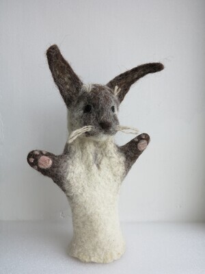 Woodland animal puppets - Handmade from wool