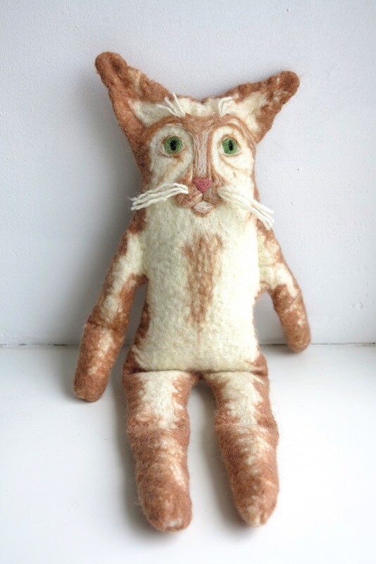 Felted stuffed animals - Handmade from wool