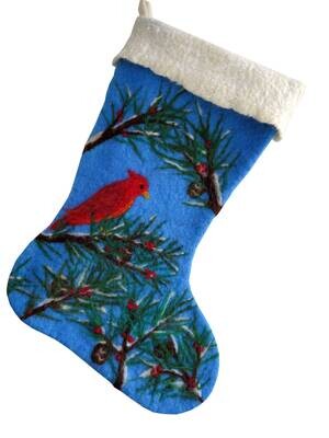 Hand-felted wool Christmas stockings