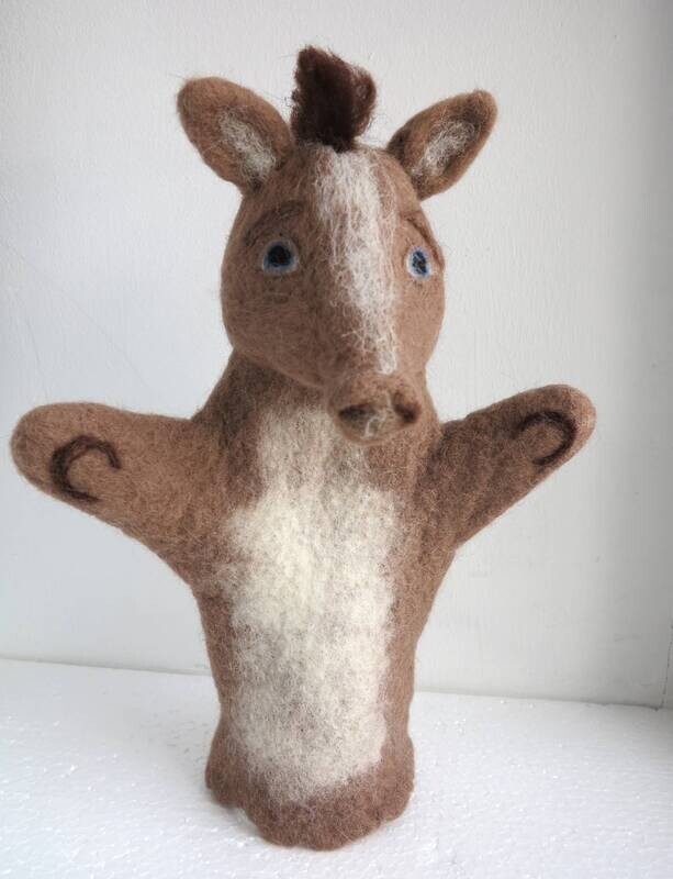 More hand puppets - handmade from wool