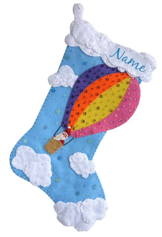 Christmas stockings with sequins - personalized