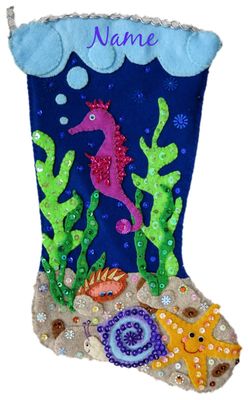 Christmas stockings with sequins - personalized