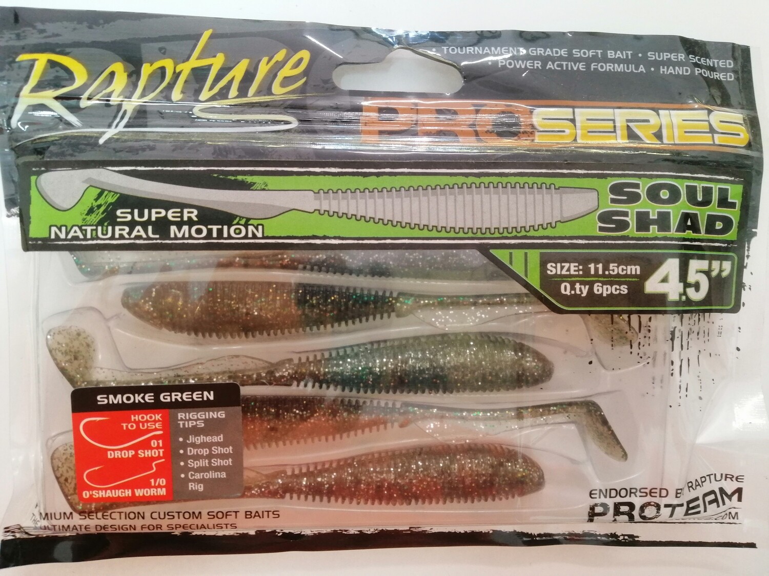 Soul Shad 4.5&#39;&#39; Smoke green