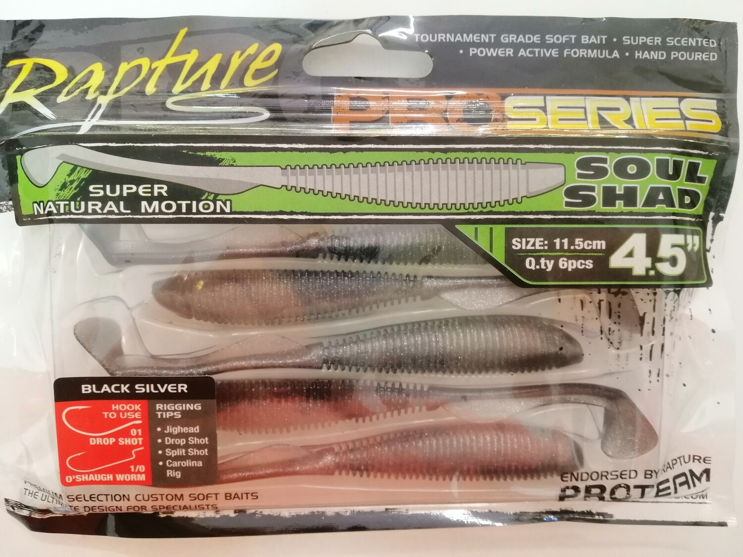 Soul Shad 4.5&#39;&#39; Black silver