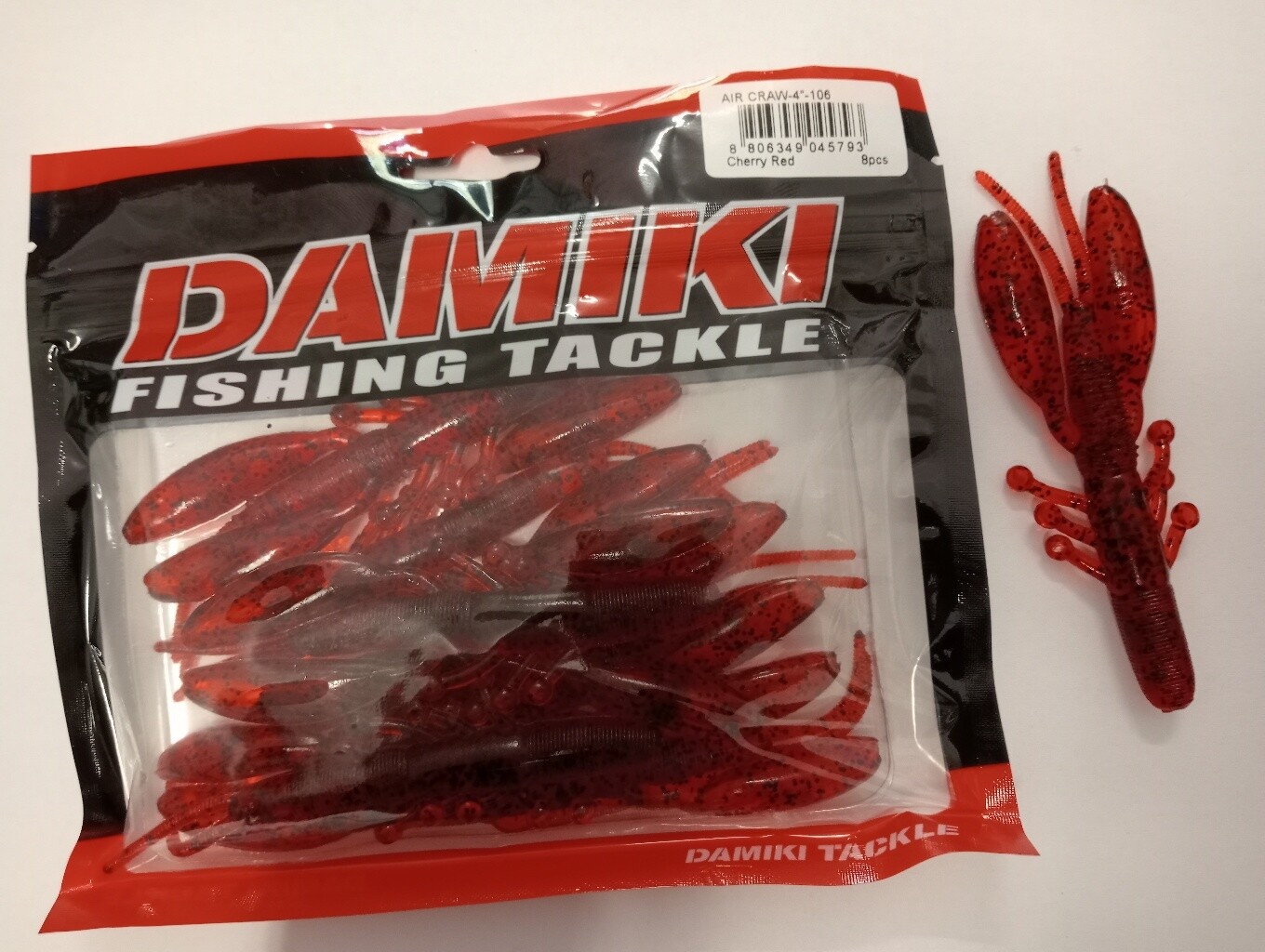 Damiki Air Craw 4&#39;&#39; cherry red 8pcs