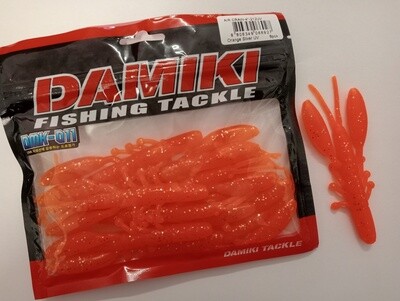 Damiki Air Craw 4&#39;&#39; orange silver uv 8pcs