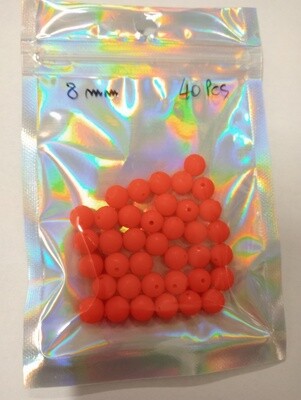 Busta 60 Pallini rossi hard 6mm con foro