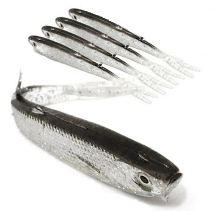 Busta 5 sardine silicone 7cm