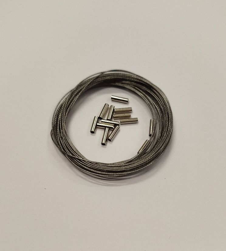 Cavetto Acciaio 5mt + 10 Rivetti