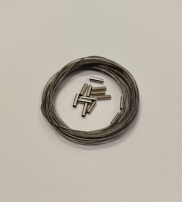 Cavetto Acciaio 5mt + 10 Rivetti