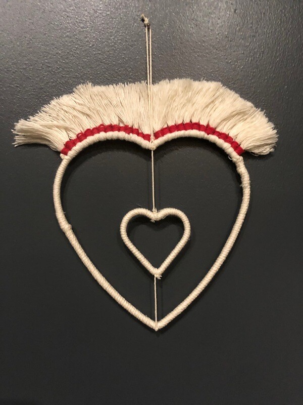 Coeur en macramé