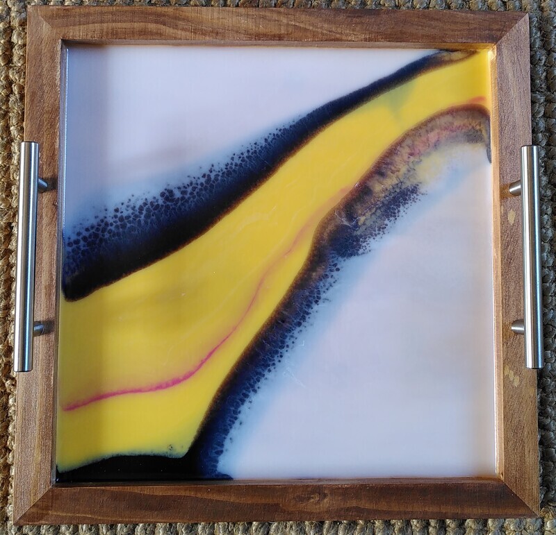 Plateau en bois et résine Epoxy - Grand