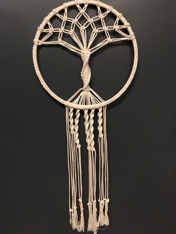 Arbre de vie macramé - Ecru