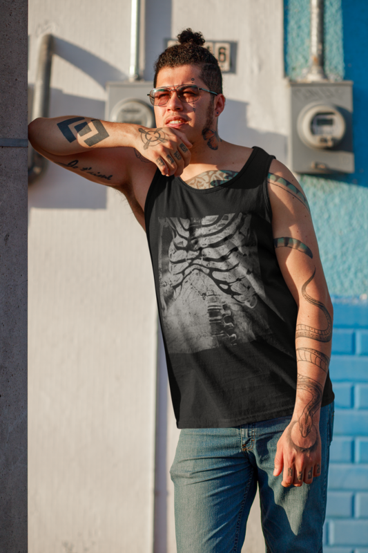 Grunge Unisex Tank Shirt - Skeleton
