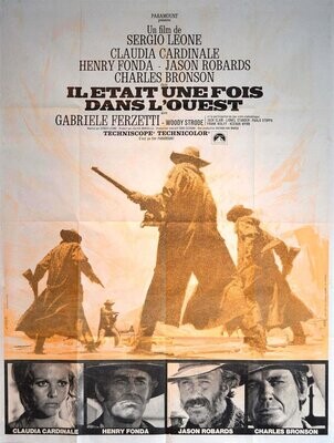 Affiche ancienne cinéma - Il était une fois dans l'Ouest - Sergio Leone - Fonda - Bronson - 1968