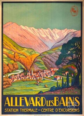 Affiche ancienne voyage - PLM Allevard les Bains - Jean Julien - 1930
