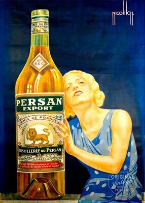 Affiche ancienne publicité - Distillerie du Persan - Nicolitch - 1930