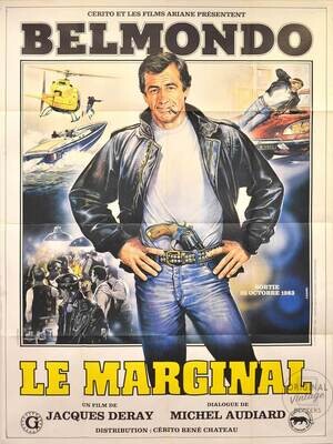 Affiche ancienne cinéma - Le marginal - Belmondo - 1983