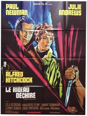 Affiche ancienne cinéma - Le rideau déchiré - Hitchcock - Paul Newman - 1966