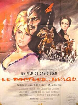 Affiche ancienne cinema - Docteur Jivago - Omar Sharif - 1965