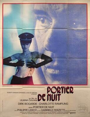 Affiche ancienne cinéma - Portier de nuit - Dirk Bogarde - Charlotte Rampling - 1973