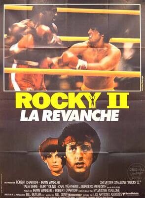 Affiche ancienne cinéma - Rocky 2 - Stallone - 1979